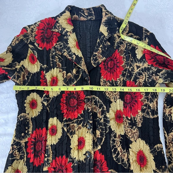 🚨Ubu Floral Reversible Semi Quilted Cardigan Jacket With Pockets - Picture 8 of 15